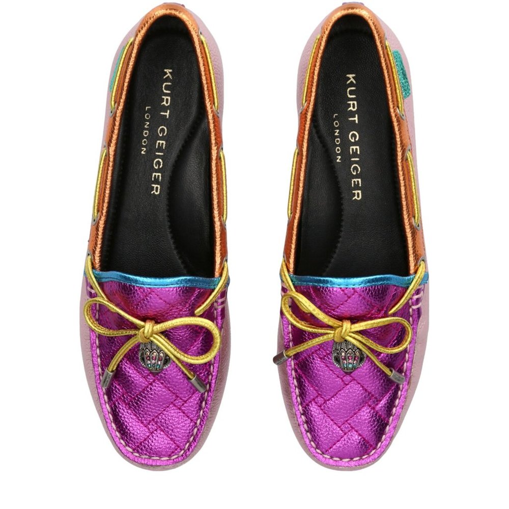 Kurt Geiger Pink Comb Eagle Moccasin Flats - New in Box - Size 39 - Swifties!!!